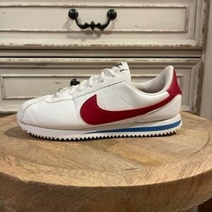 Youth size 6 Nike Cortez red white blue